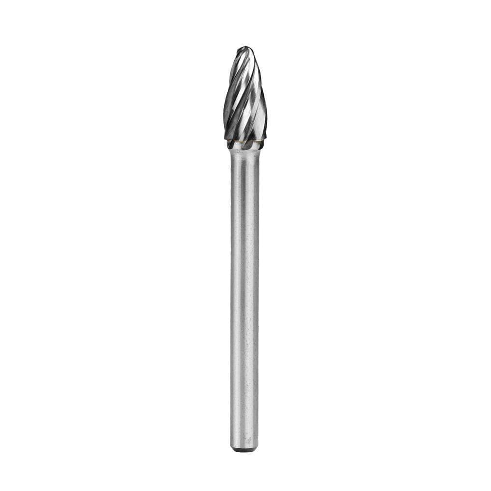 Carbide Burr SF-3NFL4 Tree Radius End ALUMIN Range Head D 3/8 x 3/4L, 1/4 Shank, 4-1/3 Inch Full Length - FindBuyTool