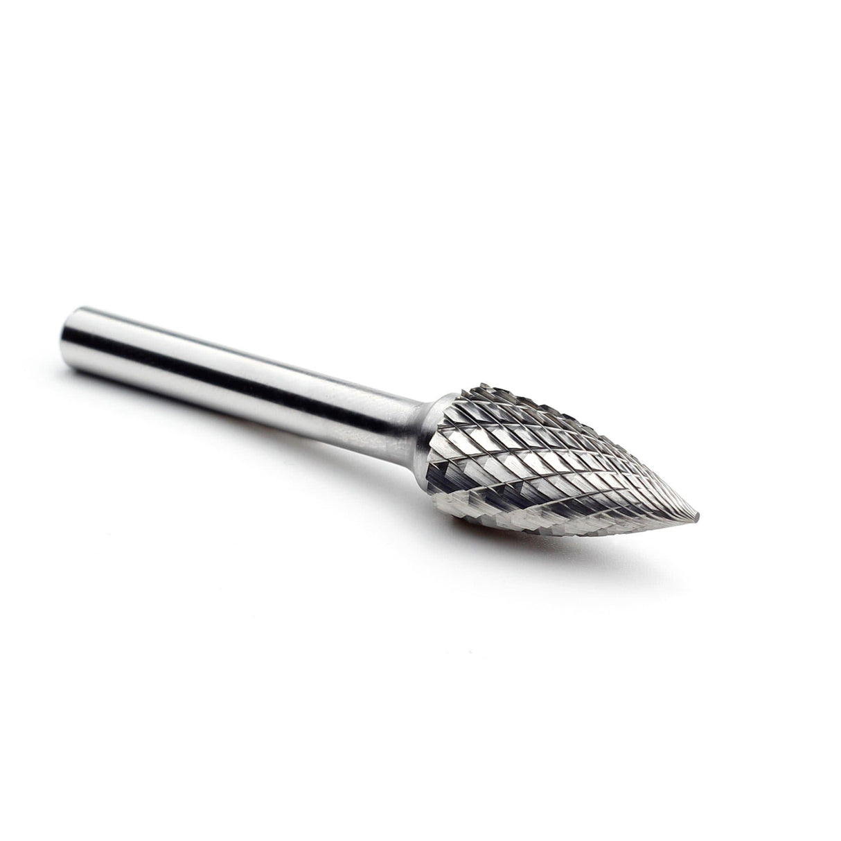 Carbide Burr SG-5 Point Tree Shape OMNI Range Head D 1/2 x 1L ,1/4 Shank, 2-3/4 Inch Full Length - FindBuyTool