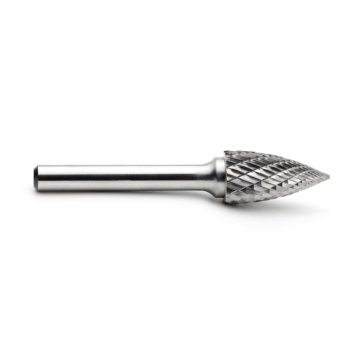 Carbide Burr SG-5 Point Tree Shape OMNI Range Head D 1/2 x 1L ,1/4 Shank, 2-3/4 Inch Full Length - FindBuyTool