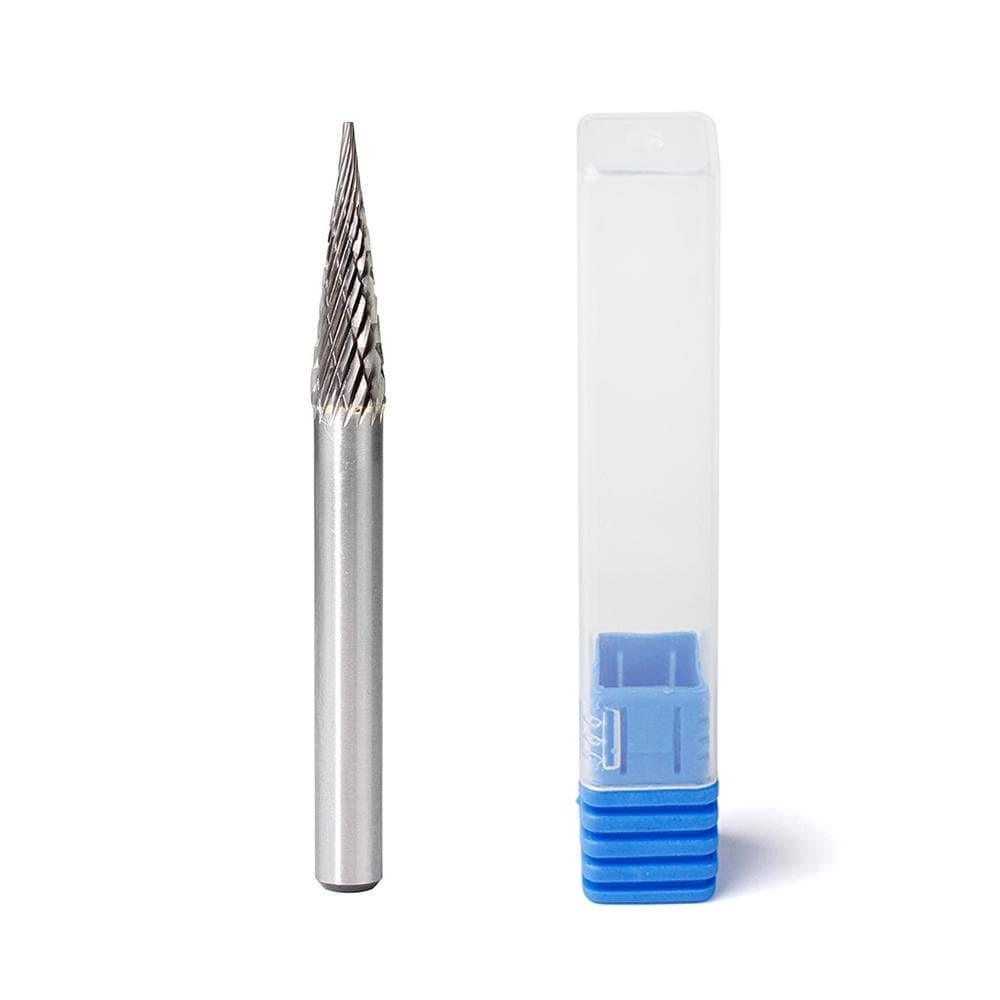 Carbide Burr SM-3 Cone Pointed Shape OMNI Range Head D 1/4 x 1L, 1/4 Shank, 2 Inch Full Length - FindBuyTool