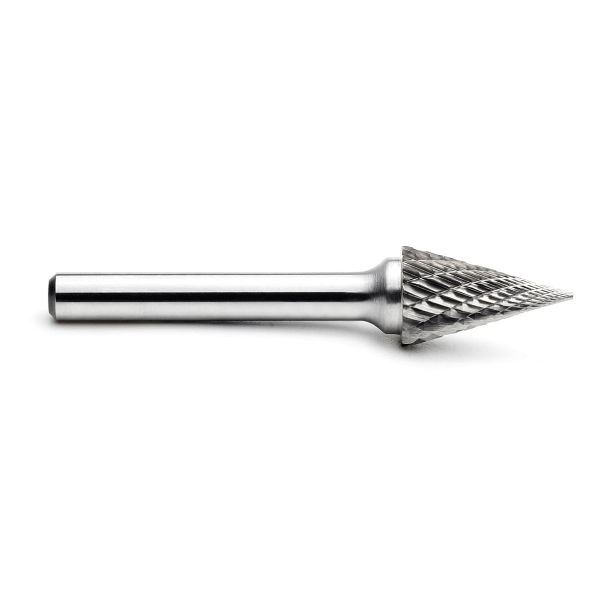 Carbide Burr SM-5 Cone Pointed Shape OMNI Range Head D 1/2 x 7/8L ,1/4 Shank, 2-3/4 Inch Full Length - FindBuyTool
