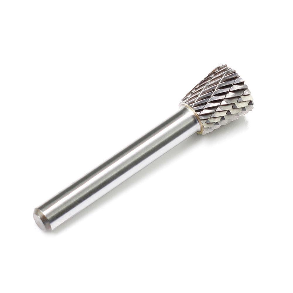 Carbide Burr SN-4 Inverted Cone OMNI Range Head D 1/2 x 1/2L, 1/4 Shank, 2-1/4 Inch Full Length - FindBuyTool