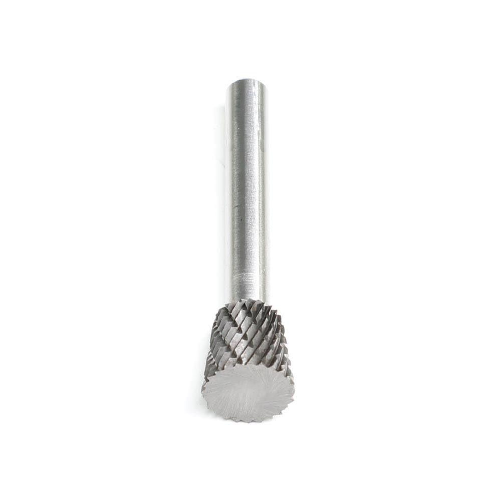 Carbide Burr SN-4 Inverted Cone OMNI Range Head D 1/2 x 1/2L, 1/4 Shank, 2-1/4 Inch Full Length - FindBuyTool