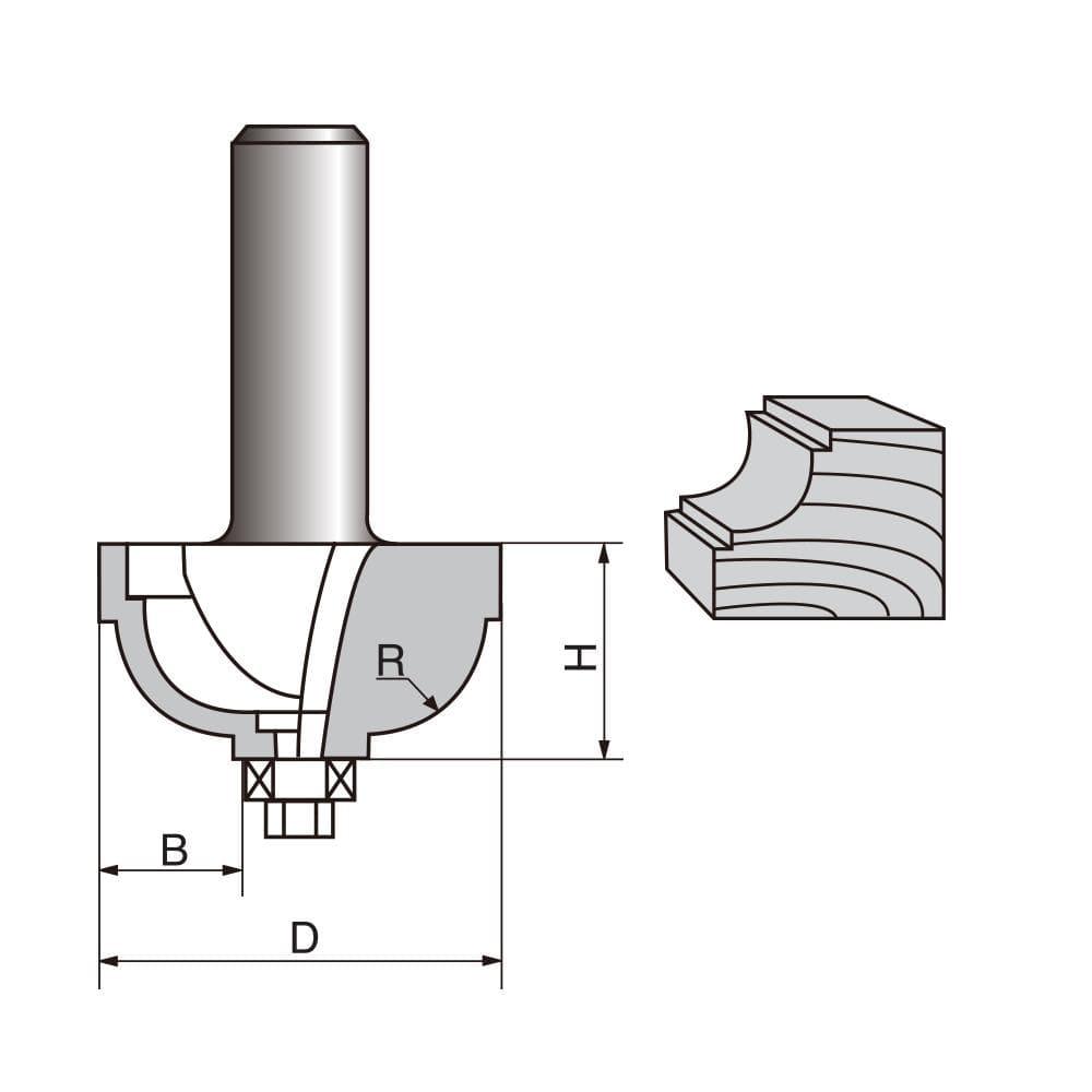Cavetto Edge Molding Router bit - FindBuyTool