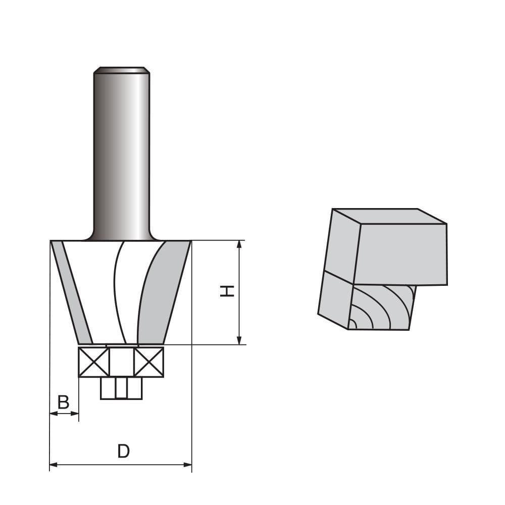 Chamfer & Bevel Edging Router bit - FindBuyTool