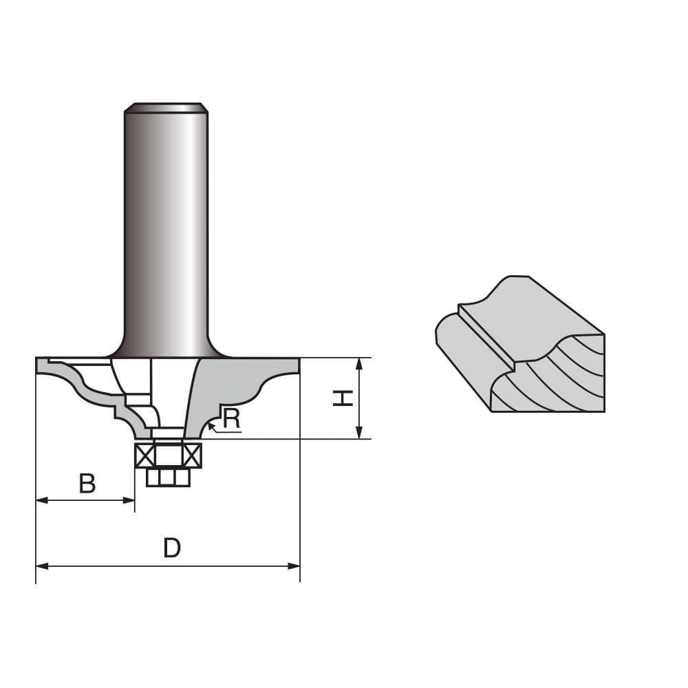 Classical Ogee Table Edge Router Bit - FindBuyTool