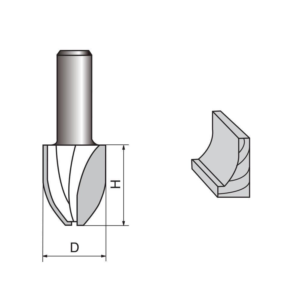 Cove Vertical Raised Panel Router bit - FindBuyTool