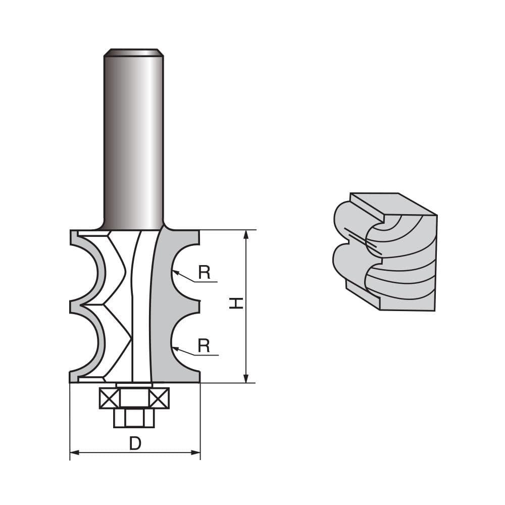 Double Bead Edging Router bit - FindBuyTool