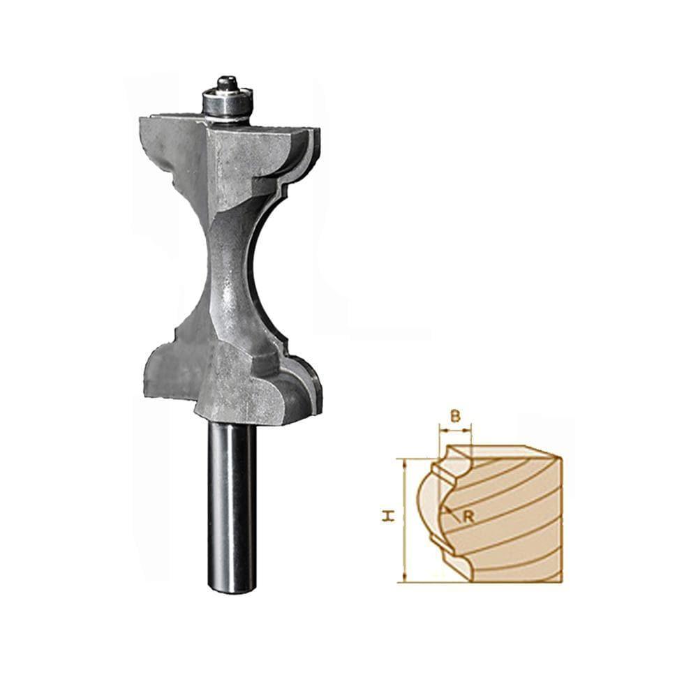 Double Bullnose Molding & Edging Trim Router bit - FindBuyTool