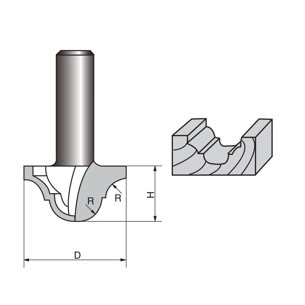 Double Roman Ogee Router bit - FindBuyTool