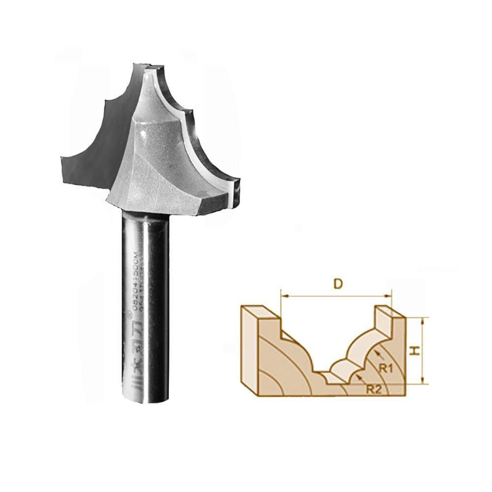 Double Round-Over Edging Router Bit-0820M - FindBuyTool