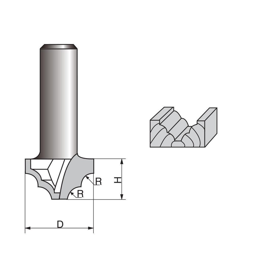 Double Roundover Edging Router bit - FindBuyTool