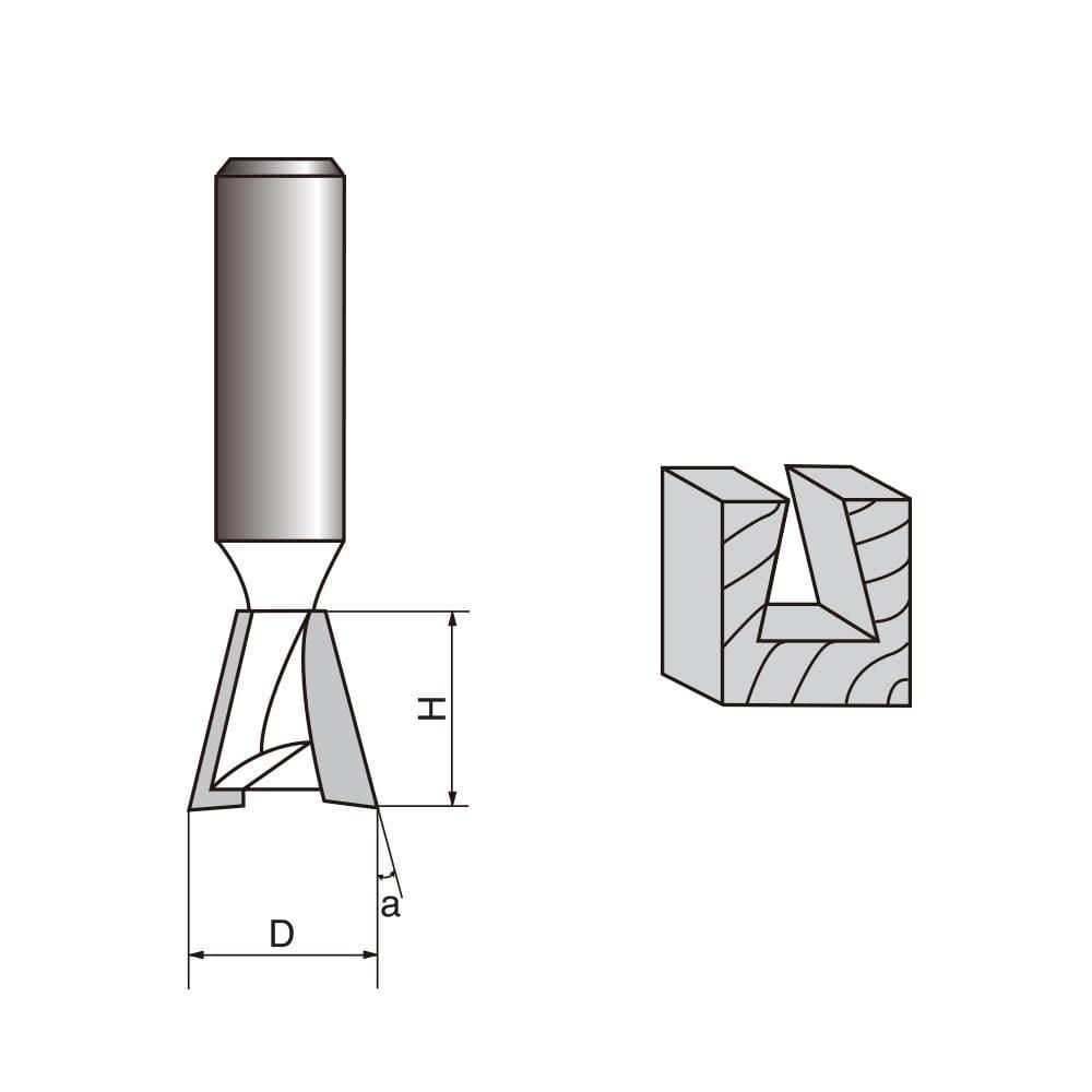 Dovetail Router Bit Set, 3 Pieces, 1/2 Inch Shank - FindBuyTool