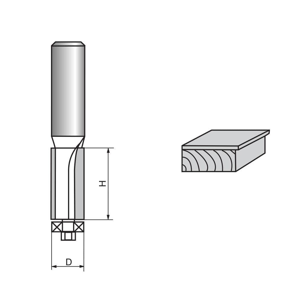 Flush Trim Router Bit with Bearing - FindBuyTool