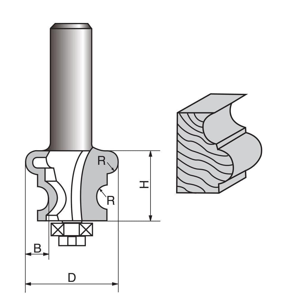 Flute & Bead Molding Router Bit - FindBuyTool
