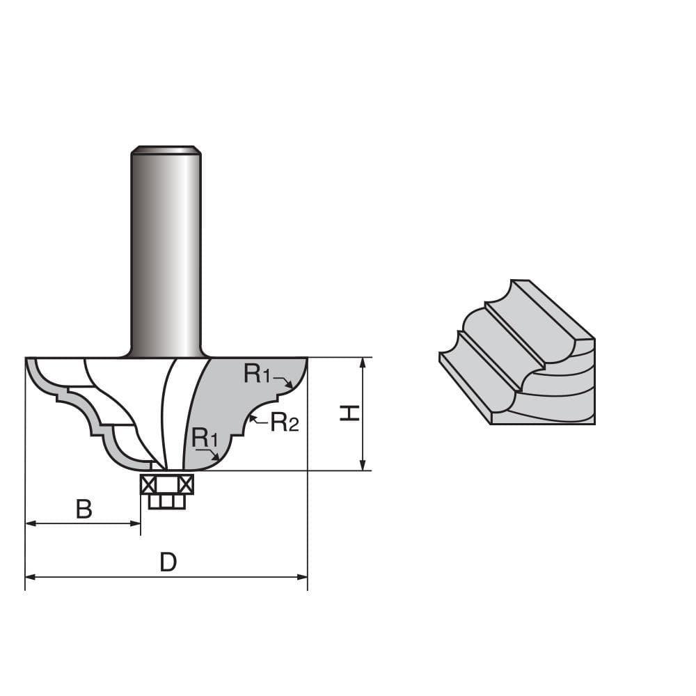 French Baroque Table Edge Router Bit - FindBuyTool