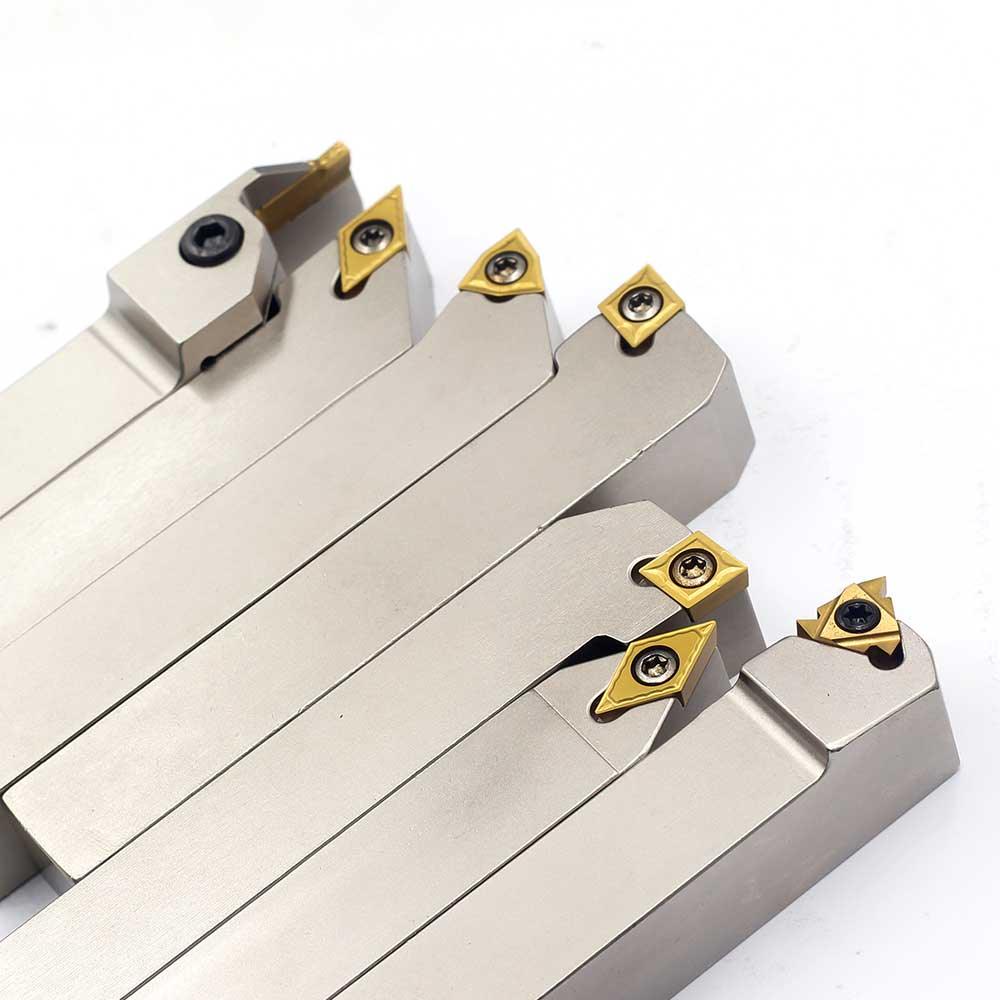 Indexable Lathe Tool Set for Turning, Parting, Grooving& Threading, 3/4Inch Shank, 7Pcs - FindBuyTool