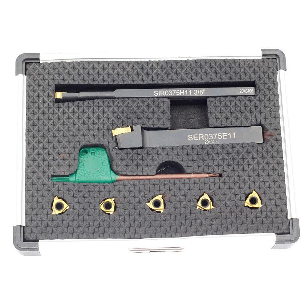 External&Internal Indexable Threading Tool Set, 3/8Inch Shank, 2Pcs - FindBuyTool