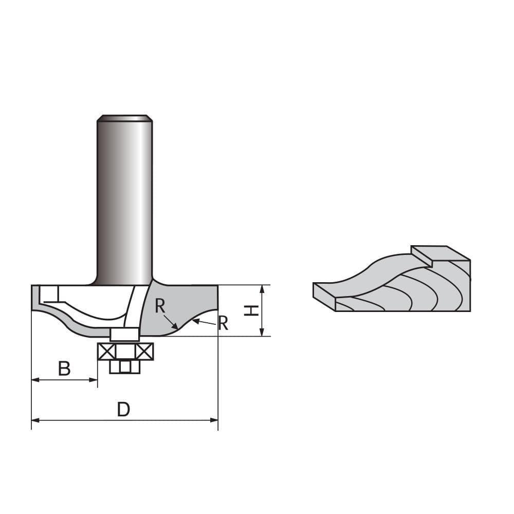 Ogee Raised Panel Router bit-1211 - FindBuyTool