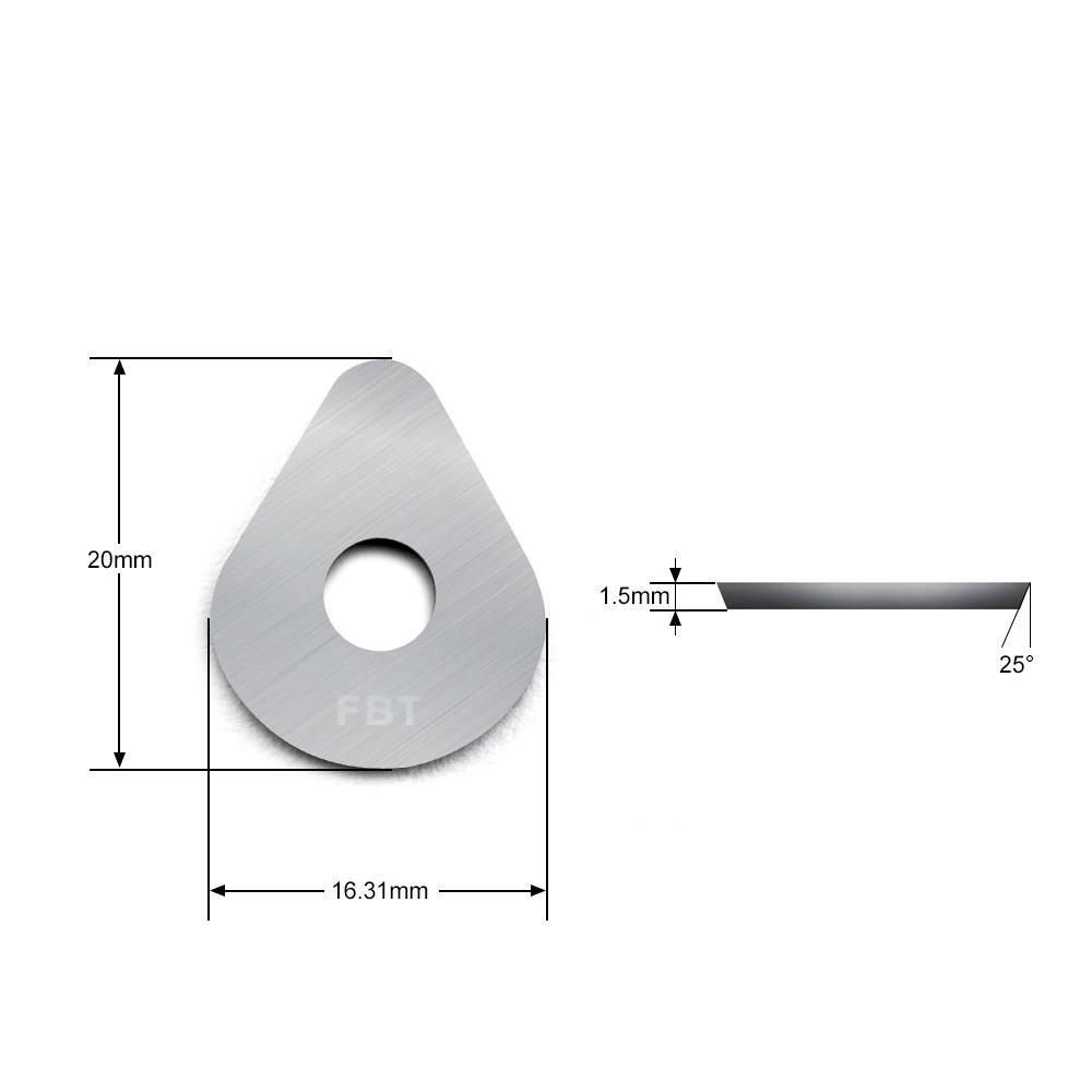 Tungsten Carbide Scraper Blade, Pear Shape - FindBuyTool