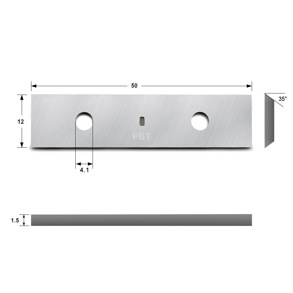 Tungsten Carbide Paint Scraper Reversible Blade 2-Inch 50 x 12 x 1.5mm - FindBuyTool