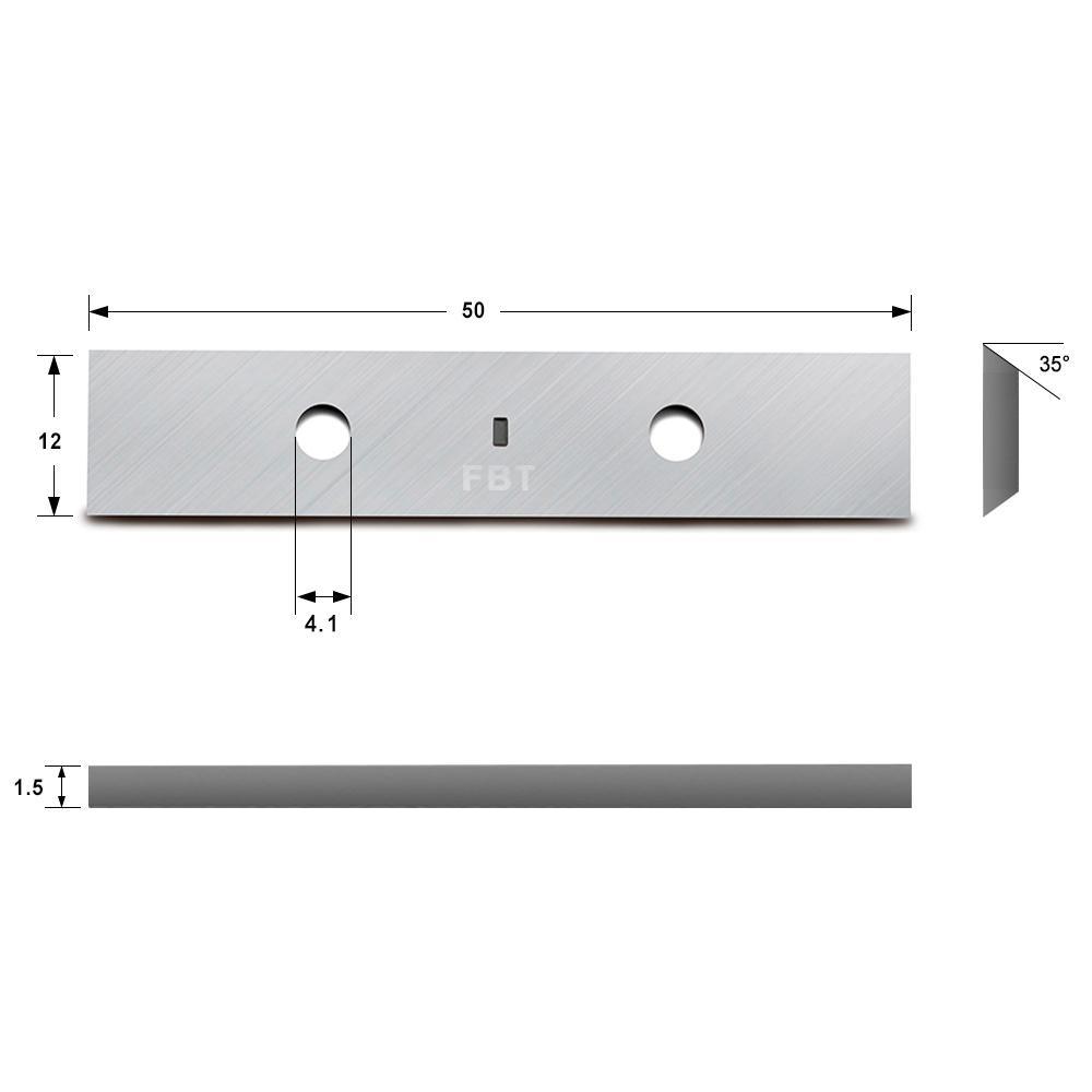 Tungsten Carbide Scraper Reversible Blade 2-3/8-Inch 60 x 12 x 1.5mm - FindBuyTool