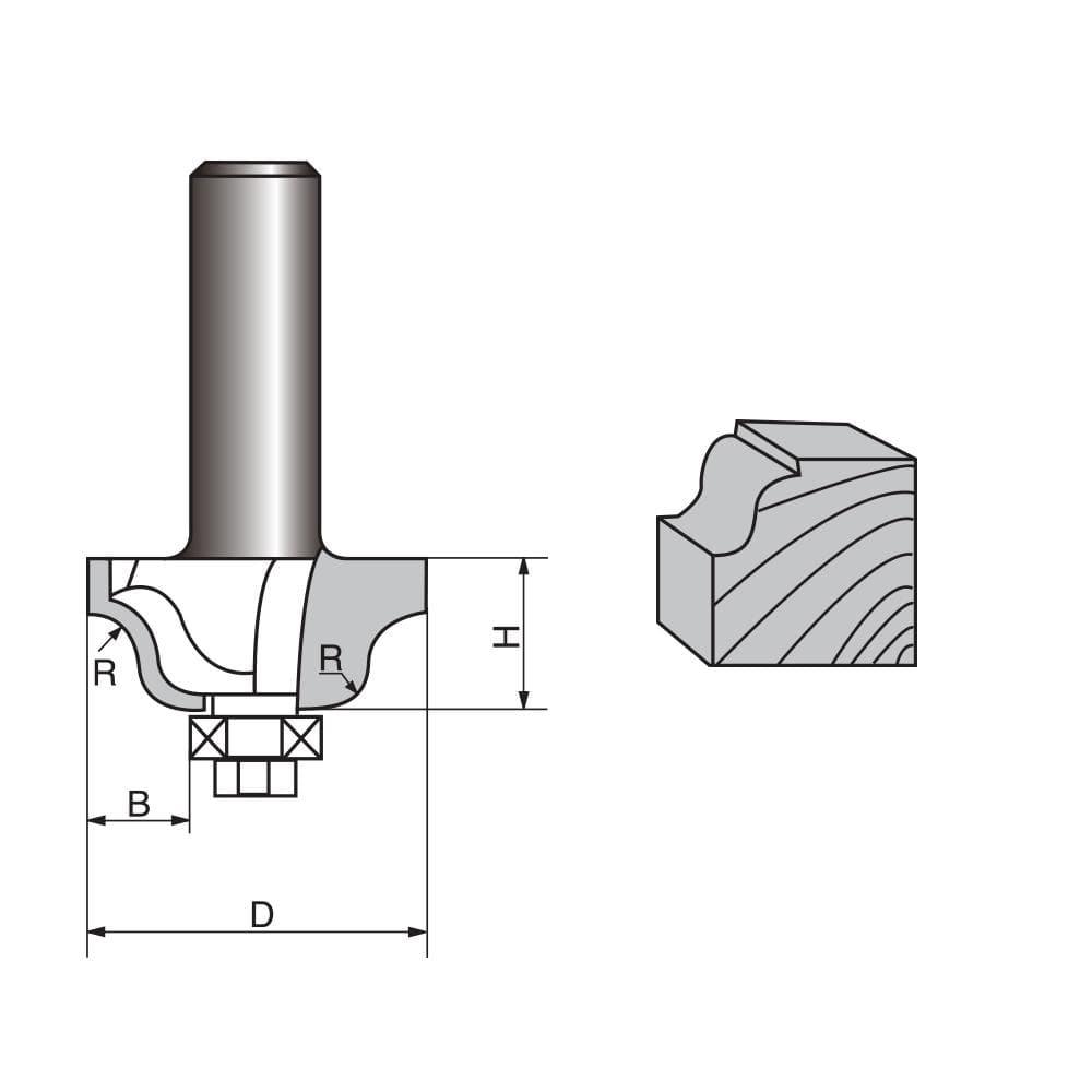 Roman Ogee Edging Router Bit - FindBuyTool