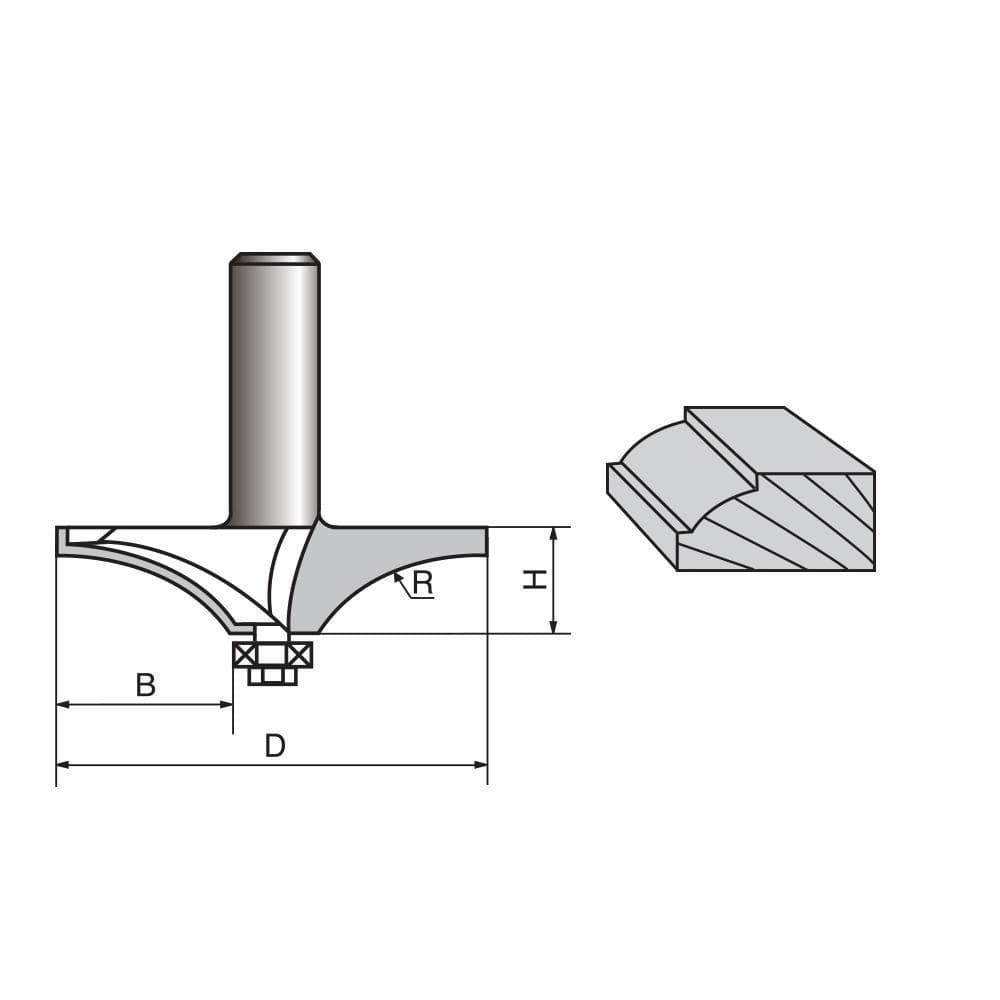 Round Over Bead Table Edge Router bit - FindBuyTool