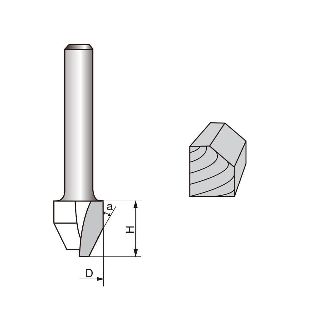 Bevel and Flush Trim Router Bit-Single Flute - FindBuyTool