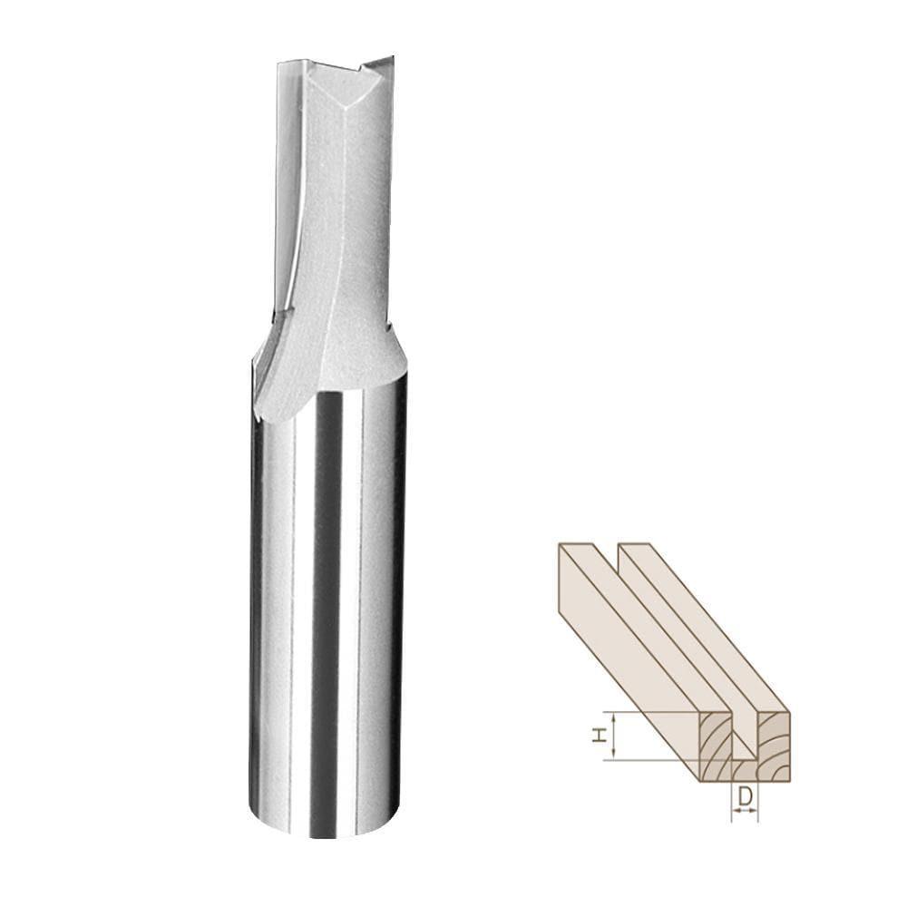 Straight Router Bit-Short Blade-1/2" Dia. x 20mm Height, 1/2" Shank - FindBuyTool