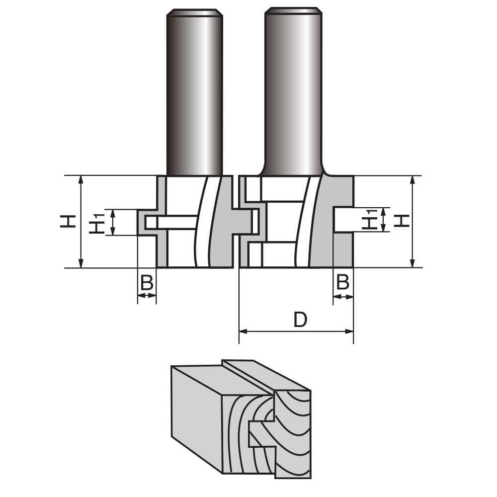 Straight Tongue and Groove Router Bit Set - FindBuyTool