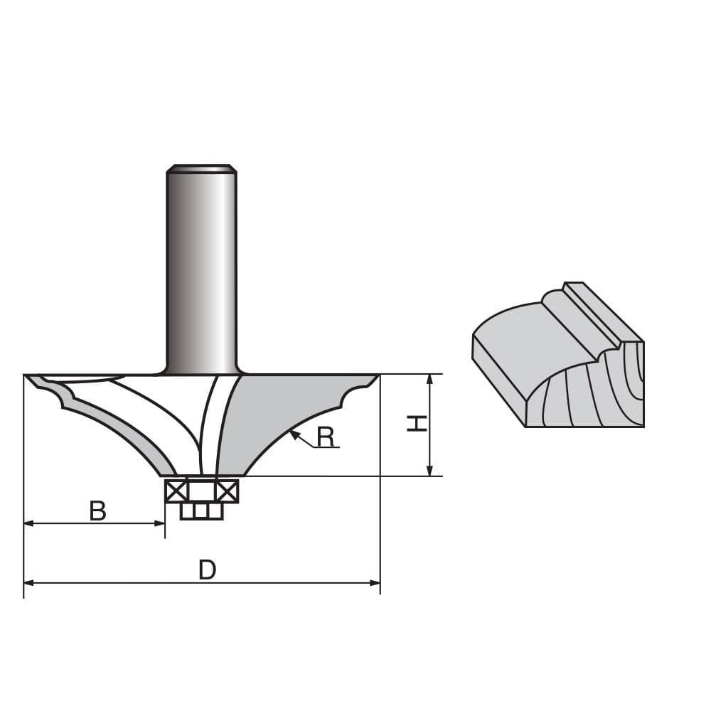Thumbnail and Bead Table Edge Router bit - FindBuyTool