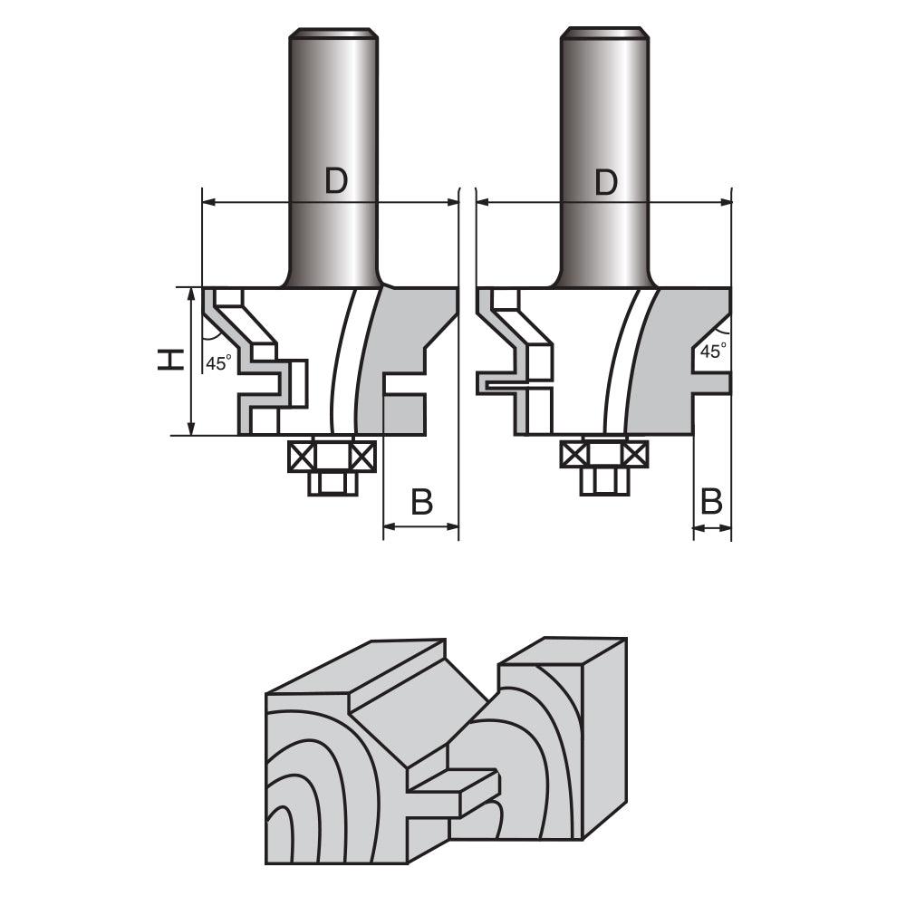 Tongue and Groove Flooring Router Bit Set - FindBuyTool