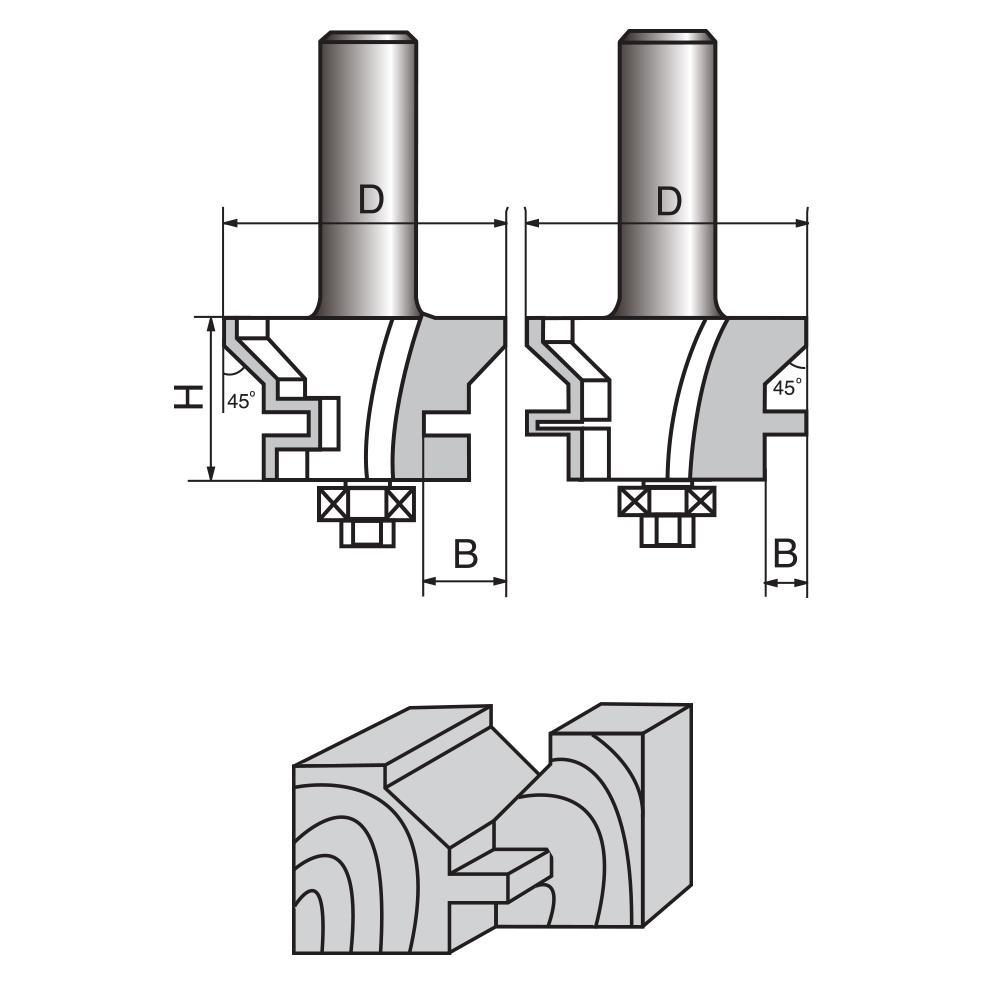Tongue and Groove Flooring Router Bit Set - FindBuyTool