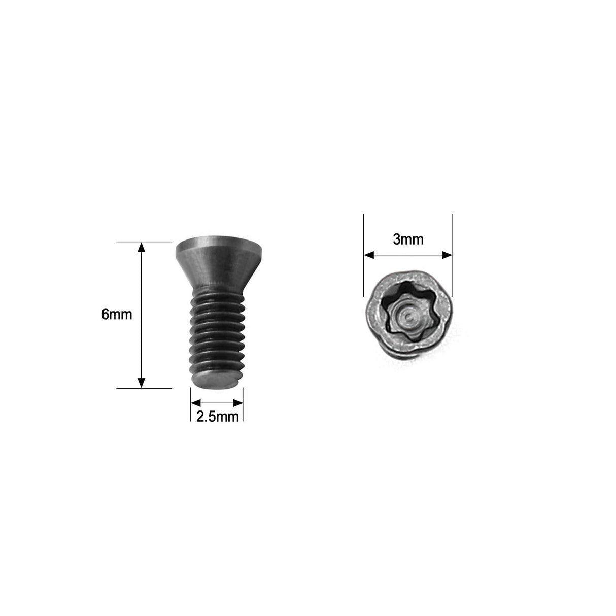 Torx Flat Head Screw M2.5 x 6 - FindBuyTool