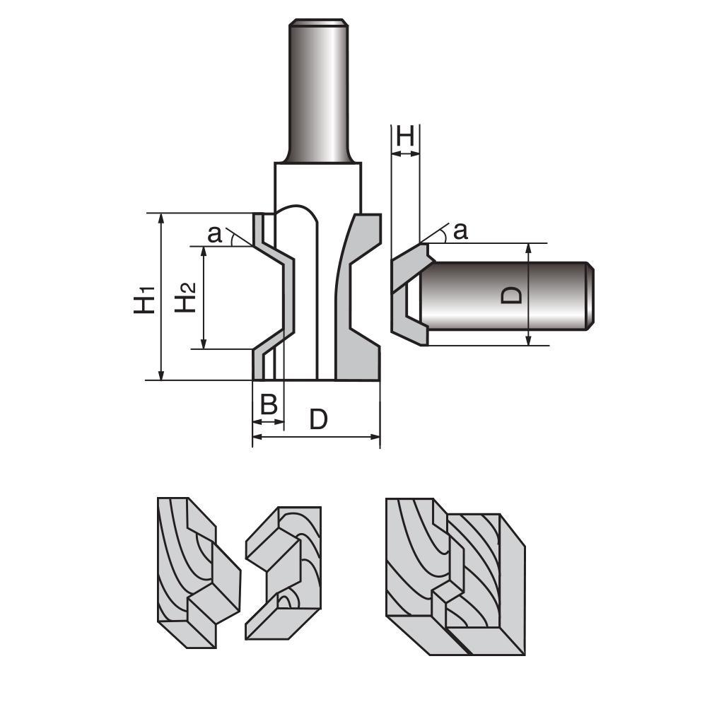 Wedge Tongue and Groove Router Bit Set-1711 - FindBuyTool