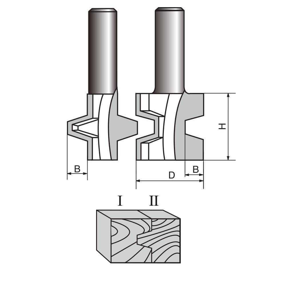 Wedge Tongue and Groove Router Bit Set - FindBuyTool