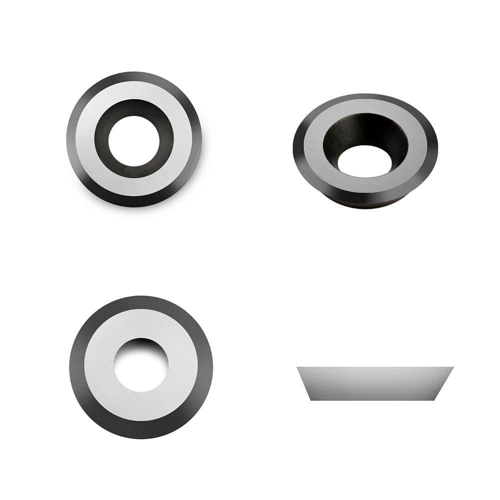 Woodturning Negative Rake Carbide Insert Cutter 12x2.5mm Round Shape for EWT Finishers - FindBuyTool