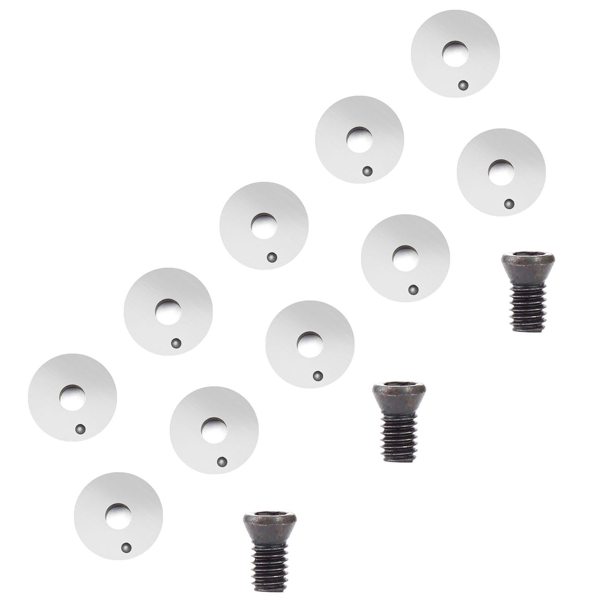 Woodturning Carbide Insert Cutter 14 x 3.2mm-8° Round Shape - FindBuyTool