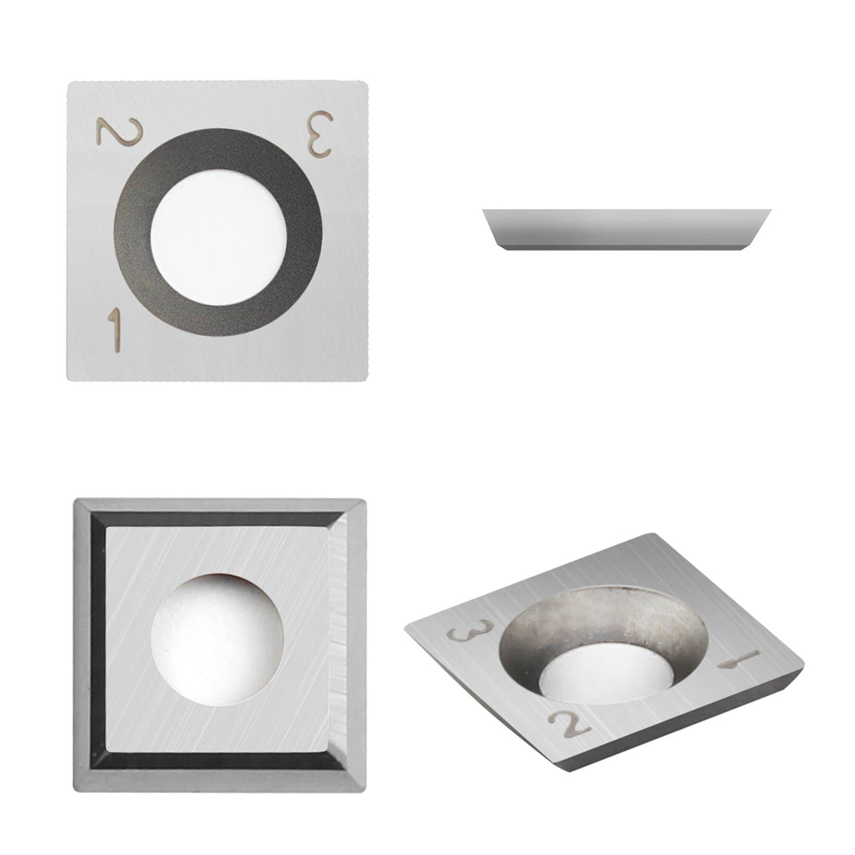 Woodturning Carbide Insert Cutter 14 x 14 x 2mm-30°-4R0.5 Square Shape - FindBuyTool