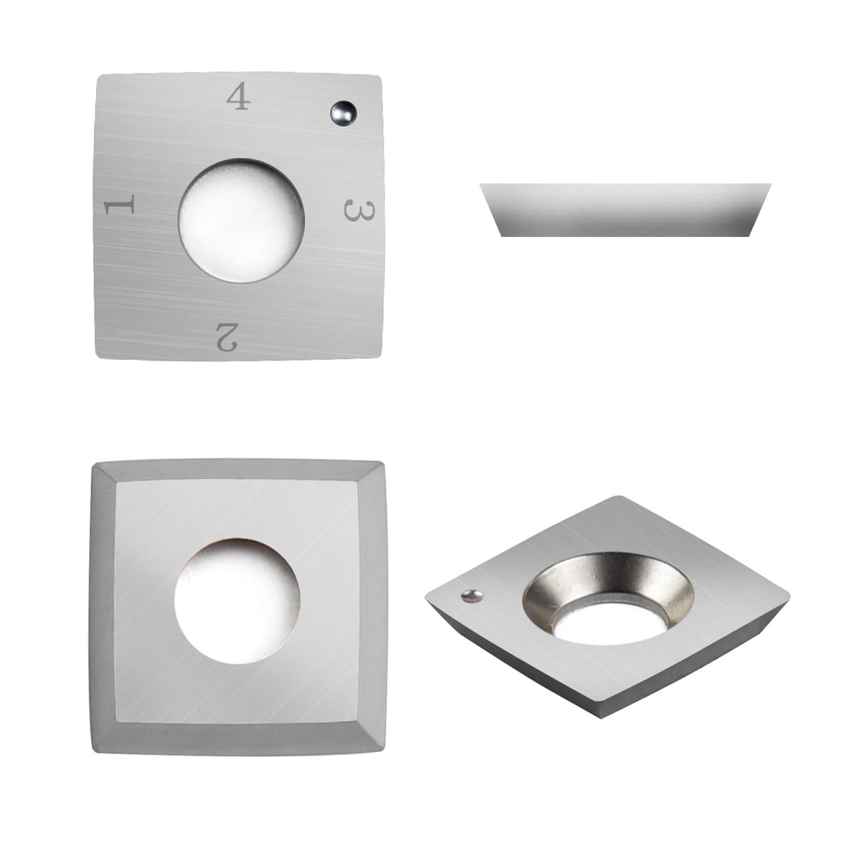 Woodturning Carbide Insert Cutter 15 x 15 x 2.5mm-30°-R150-4R0.5 Square Radius Shape - FindBuyTool