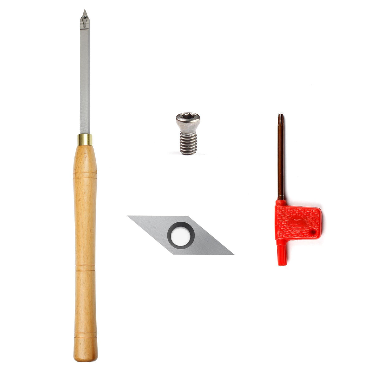 Woodturning Carbide Lathe Tool Mid Size Detailer Diamond Tip - FindBuyTool