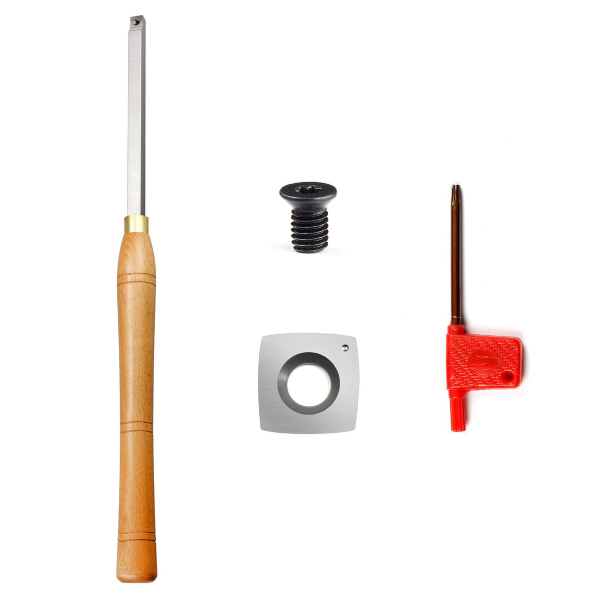 Woodturning Carbide Lathe Tool Mid Size Rougher Square Radius Tip - FindBuyTool