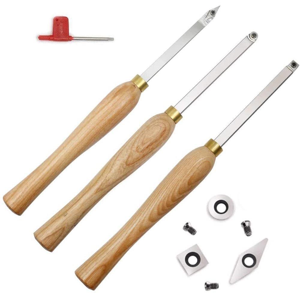 Woodturning Mini Size Carbide Lathe Tool Set of 3 - FindBuyTool