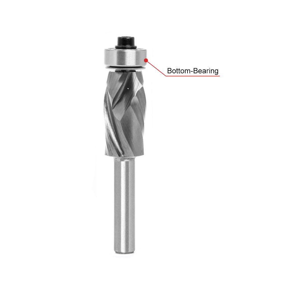 Solid Carbide Compression Spiral Flush Trim Router Bit with Bearing - FindBuyTool