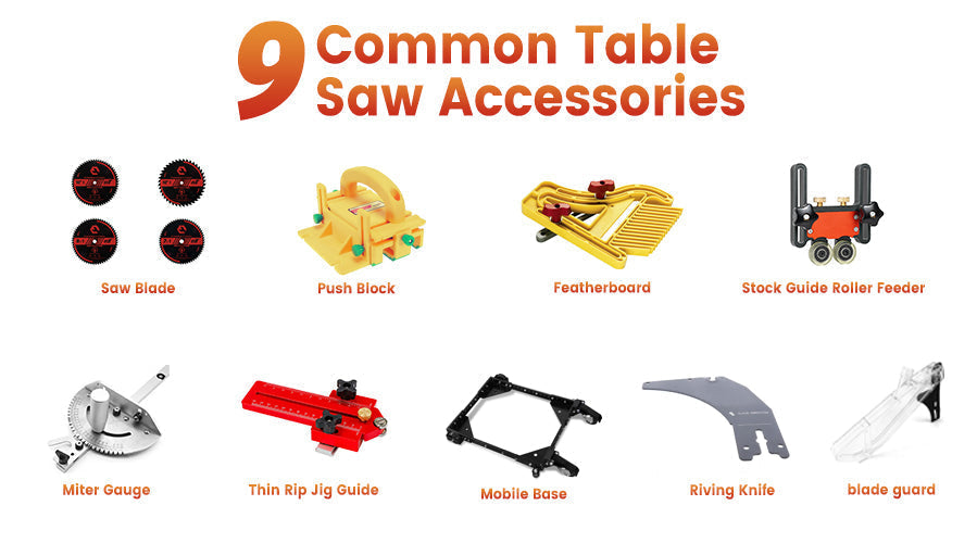 9 Common Table Saw Accessories and Their Uses