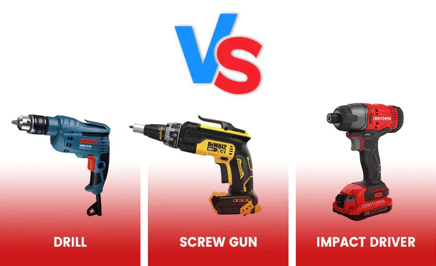 Drill vs Screw Gun vs Impact Driver: Which to Pick? - FindBuyTool