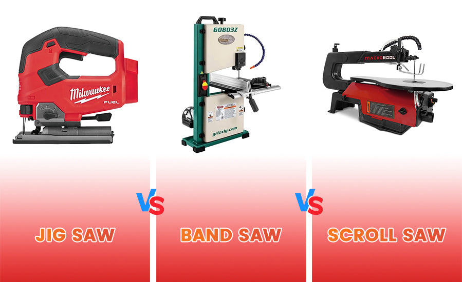 Jig Saw vs Band Saw vs Scroll Saw Comparison