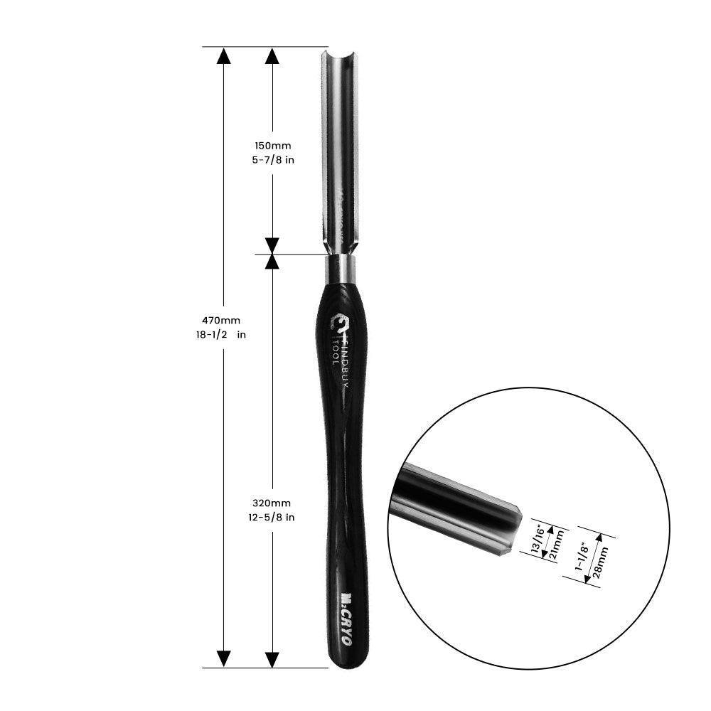 1-1/8" Spindle Roughing Gouge Wood Lathe Turning Tool M2 Cryo HSS, Full Size - FindBuyTool