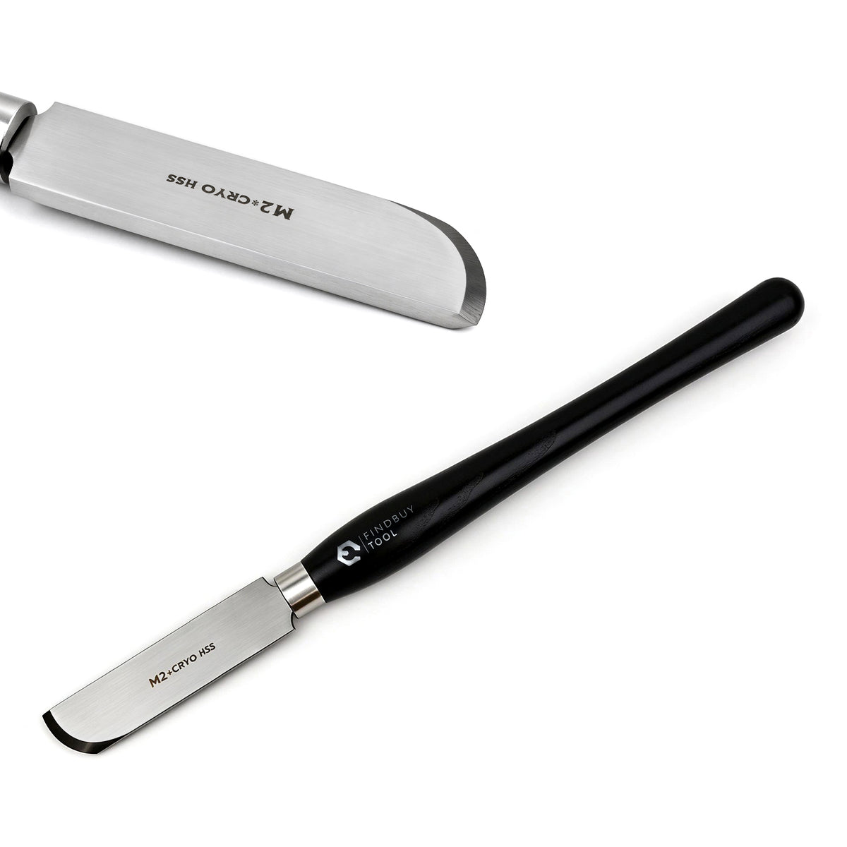 FindBuyTool 38mm Curved Negative Rake Scraper Wood Lathe Tool made of M2 Cryo HSS